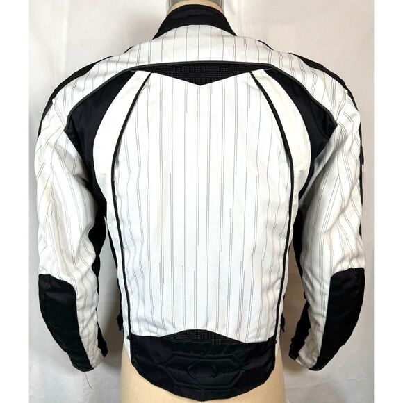 Castle Racewear Streetwear Motorcycle Slate Jacket MED Black White Pads Liner - Picture 3 of 13
